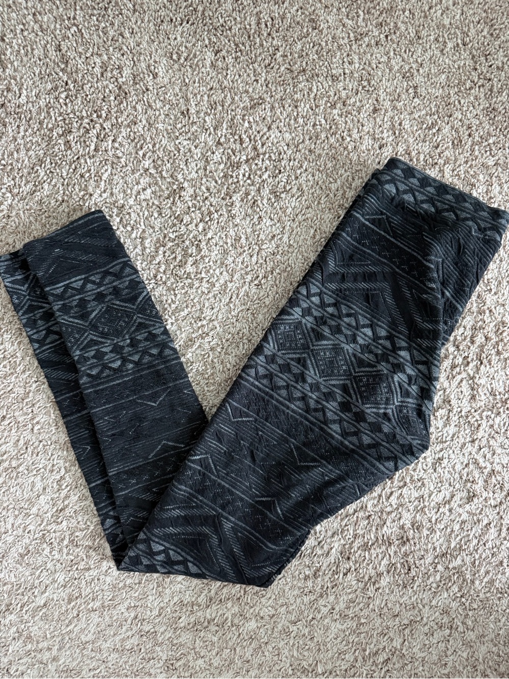 Black Patterned Leggings